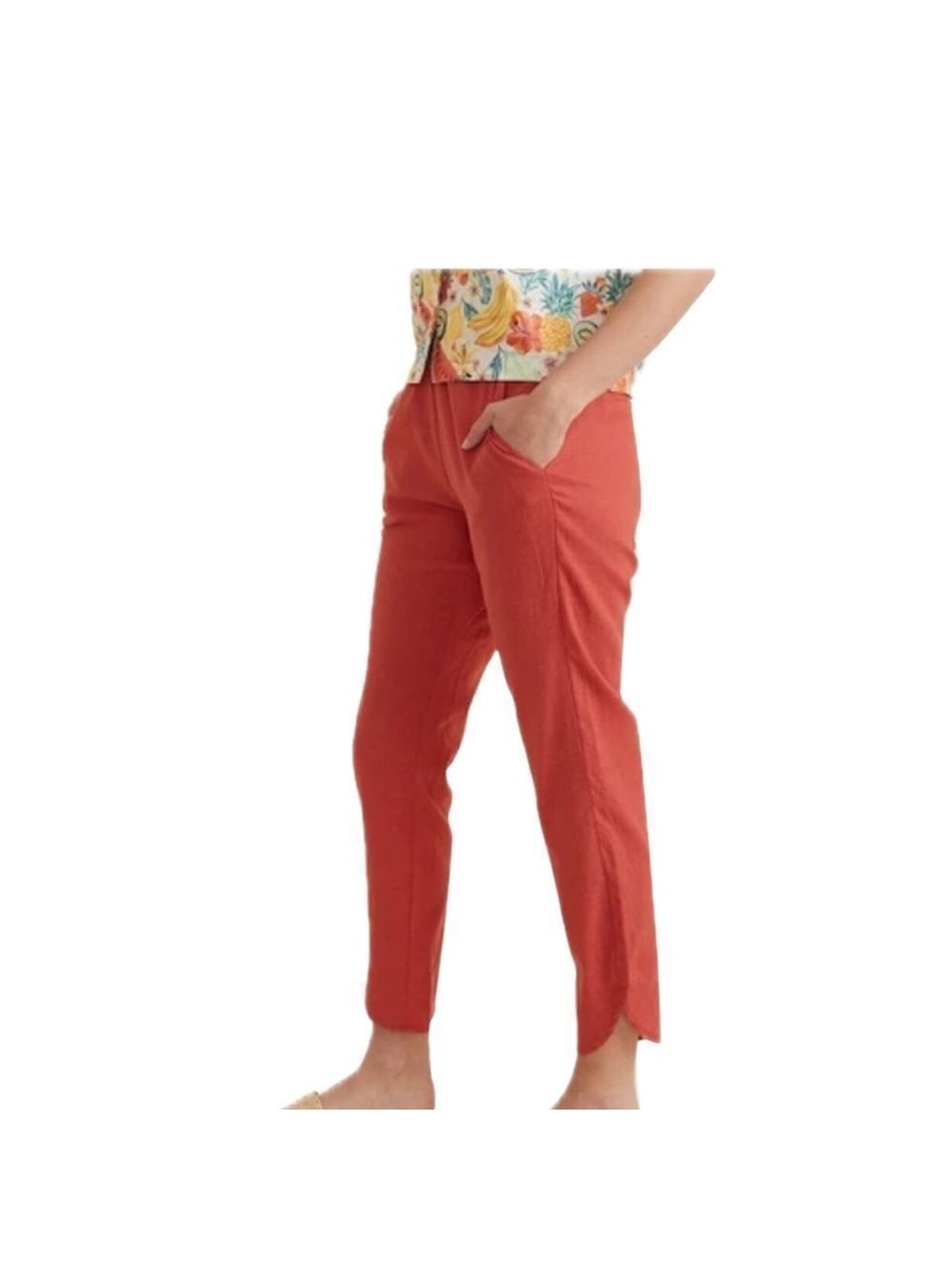 Marine Layer | Allison Hemp Pant | in Cherry Red | Women’s Size Small.